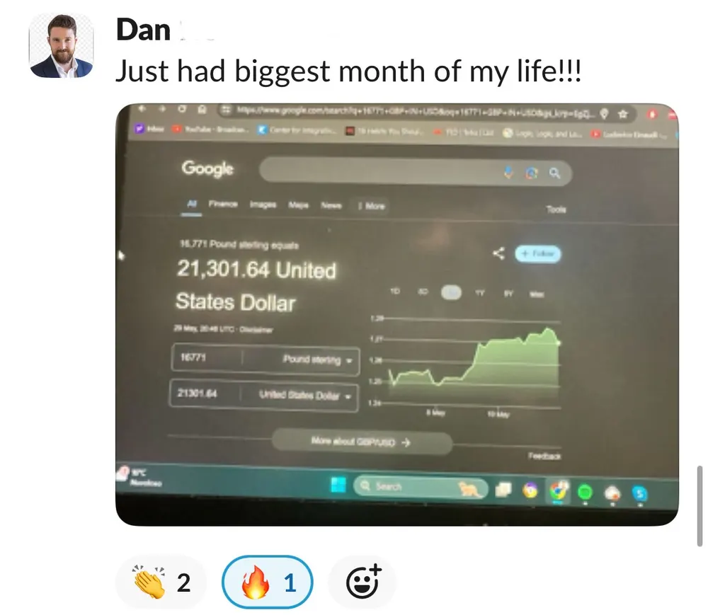 Dan Heskett: biggest month of his life, $21,301