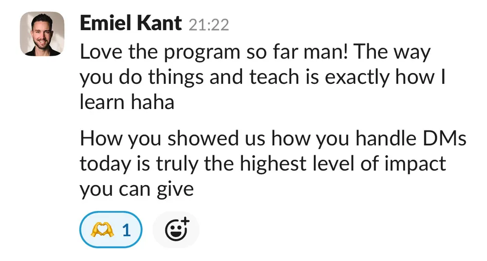 Emiel Kant: the DM training is the highest level of impact