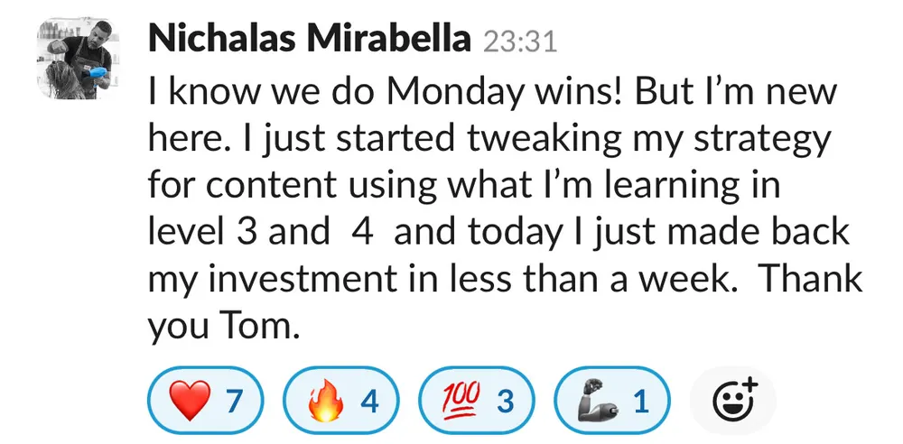 Nick Mirabella: made back his investment in less than a week