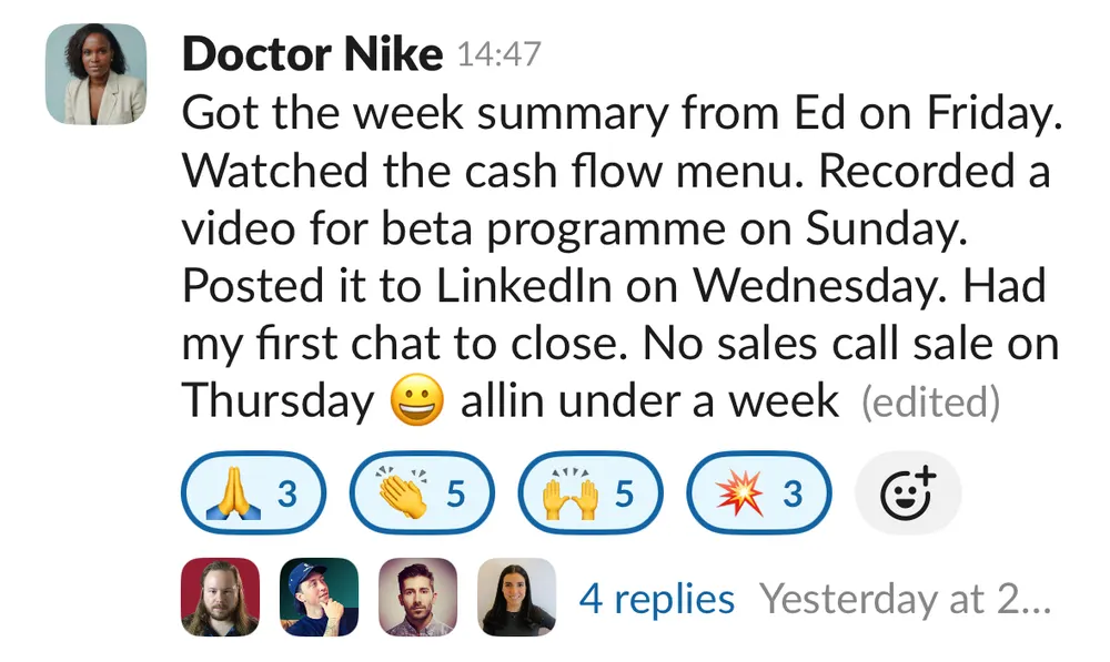 Doctor Nike: first chat-to-close sale, all in under a week