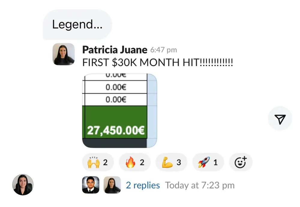 Patricia Juane: first $30k month hit