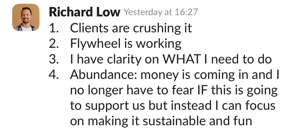 Richard Low: clients crushing it across the board