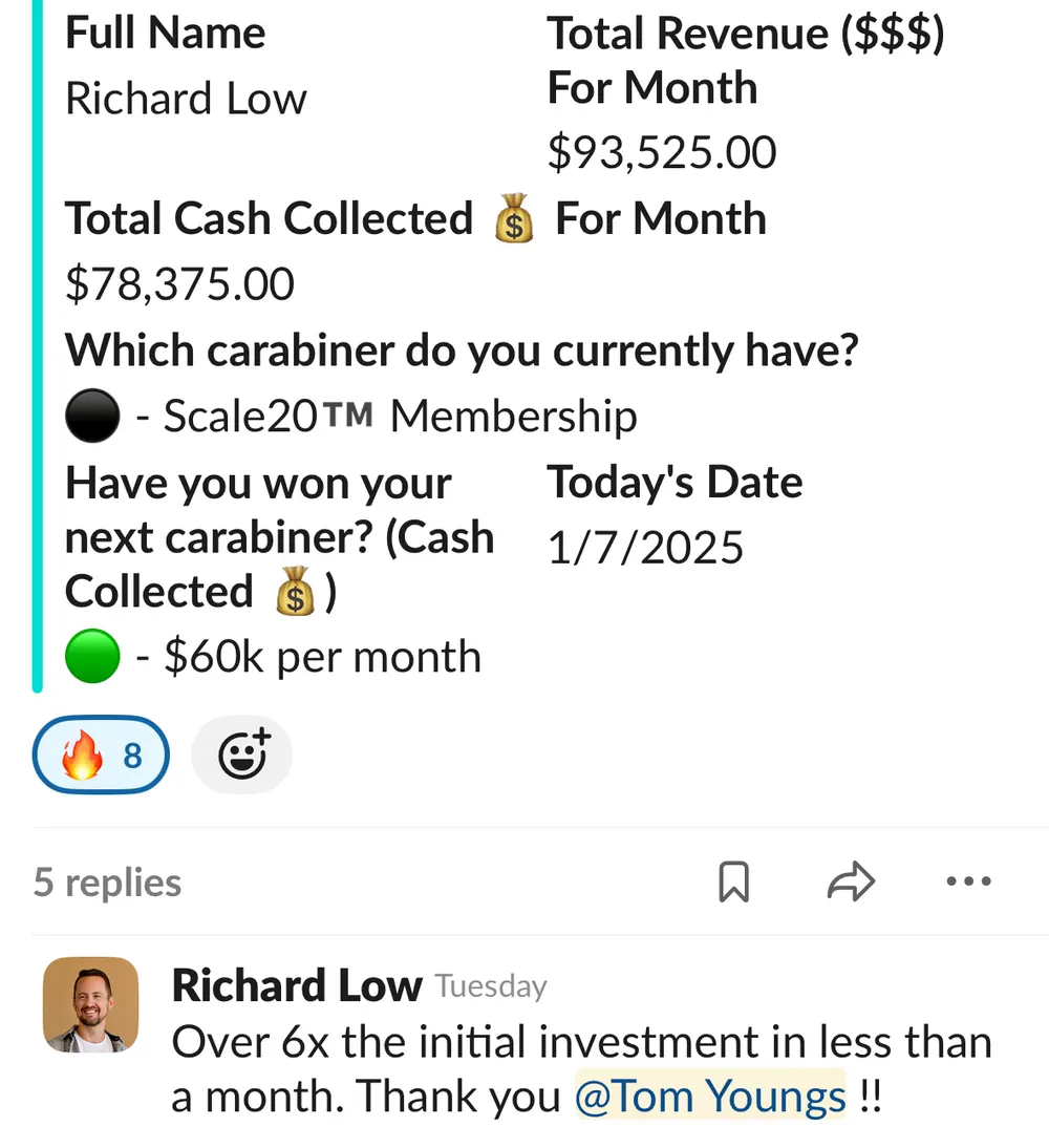 Richard Low: $93,525 revenue month, $78,375 cash collected