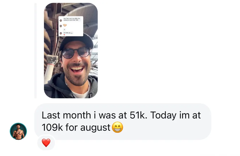 The Prep Dad: from $51k to $109k for August